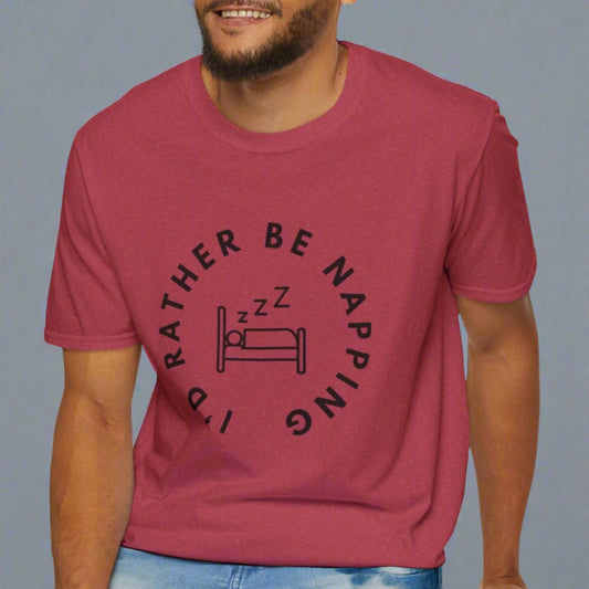 I'd rather be napping tshirt image