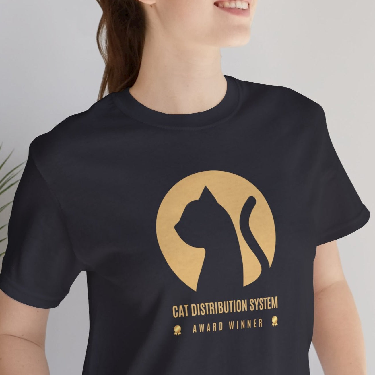 cat distribution system tshirt mockup