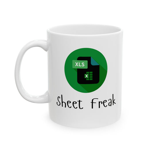 "Sheet Freak" Novelty Coffee Mug