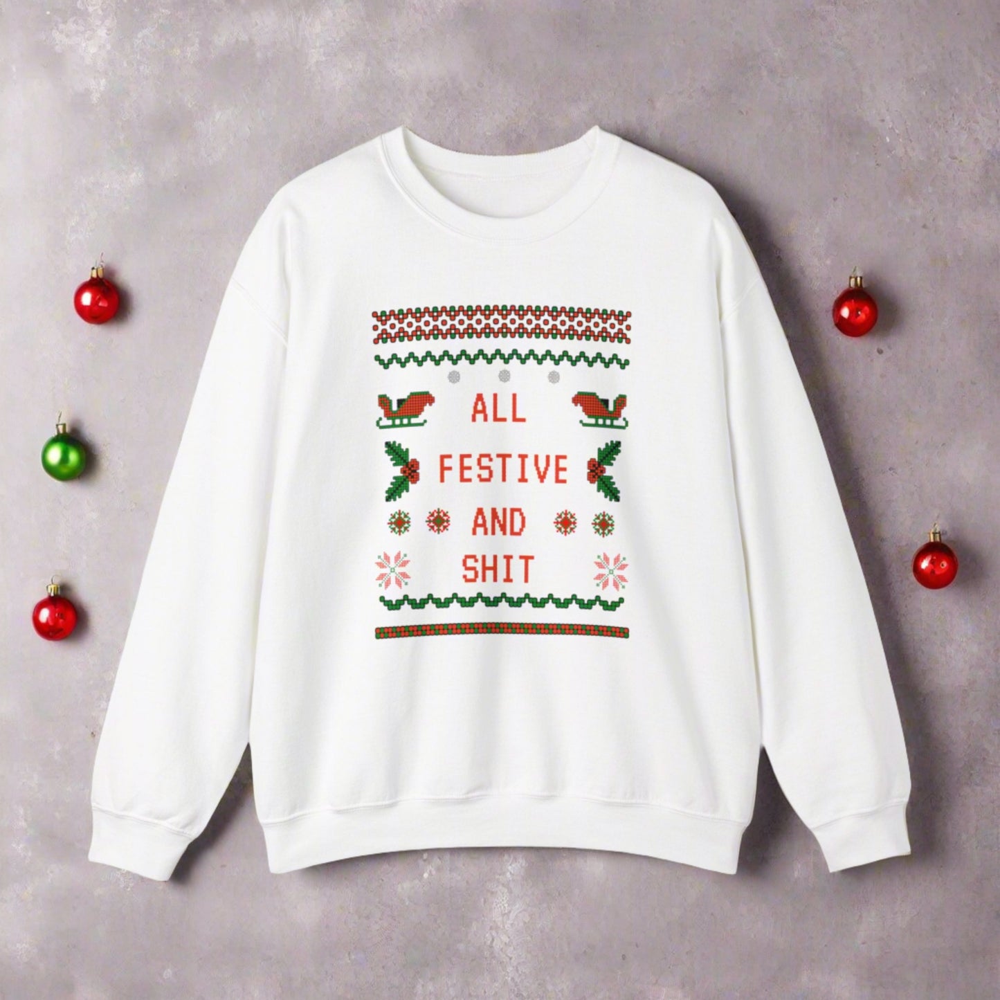 white christmas sweater festive image